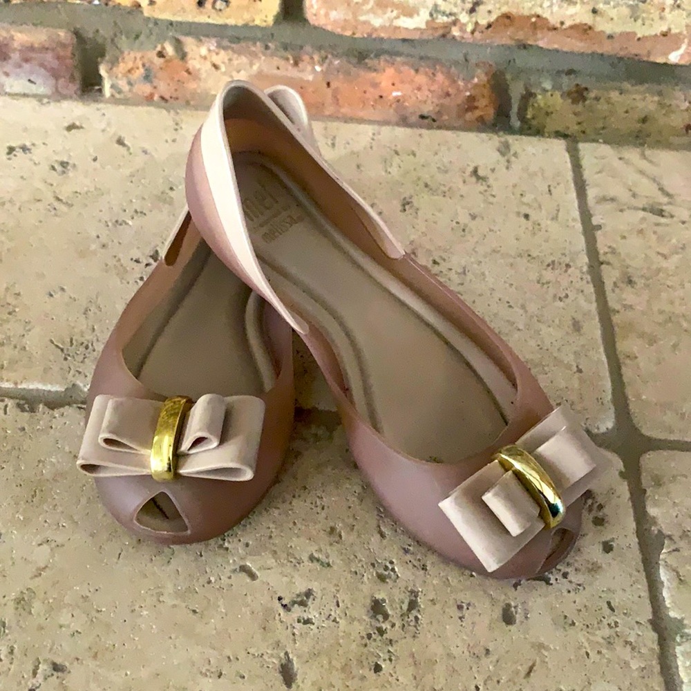 Mini Melissa Pink and Gold Kids Shoes